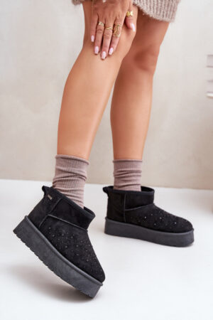 Snow boots with platform decoration Big Star Black Snow boots with platform decoration Big Star Black