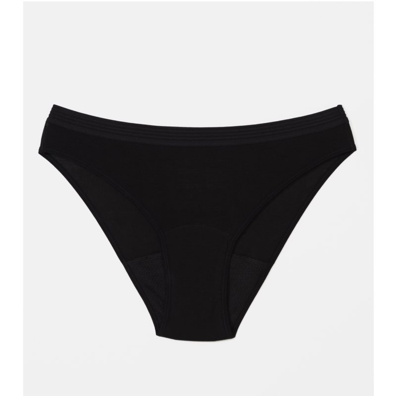 Snuggs Brief Medium Black menstruációs női alsó közepesen erős vérzéshez M méret 1 db
