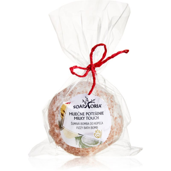 Soaphoria Milky Touch Fizzy Bath Bomb regenerálü fürdőgolyó feszesítő hatással 85 g-Eredeti