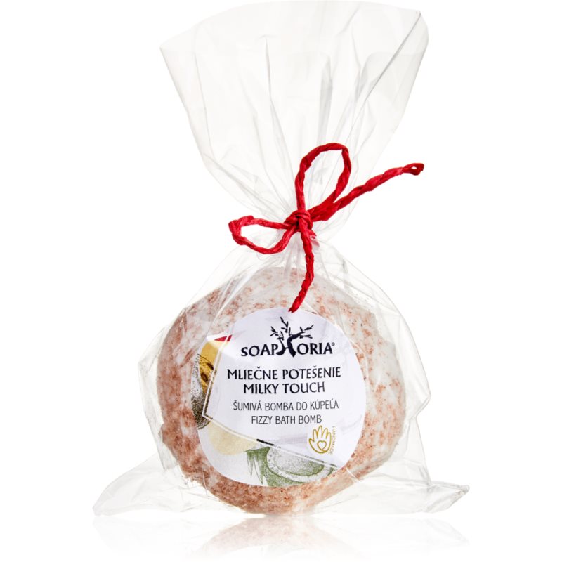Soaphoria Milky Touch Fizzy Bath Bomb regenerálü fürdőgolyó feszesítő hatással 85 g-Eredeti