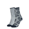 Socks - Tommy Hilfiger Flower 2 pack blue