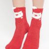Socks with Santa Claus application red