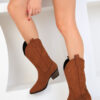 Soho Tan Women's Suede Boots 18628