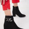 Soho Women's Black Suede Boots & Booties 17450