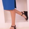 Soho Women's Black Suede Wedge Heels Shoes 17926