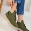Soho Women's Khaki Suede Boots & Bootie 18622