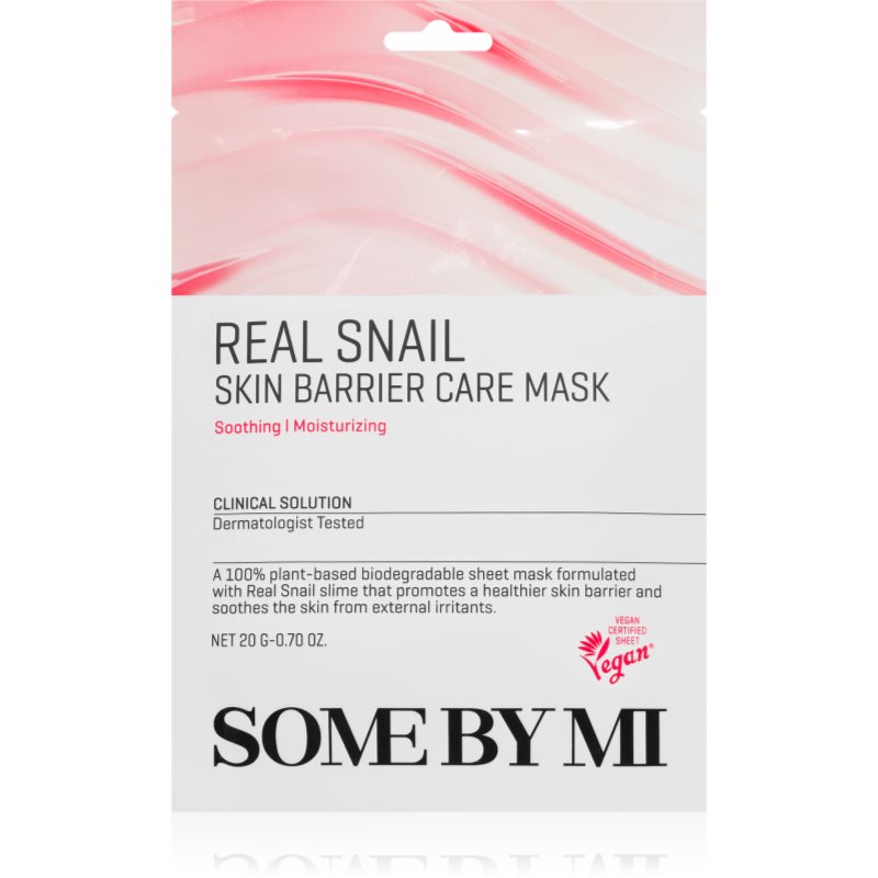 Some By Mi Clinical Solution Snail Skin Barrier Care Mask feszesítő gézmaszk az arcbőr regenerálására és megújítására 20 g-Ár