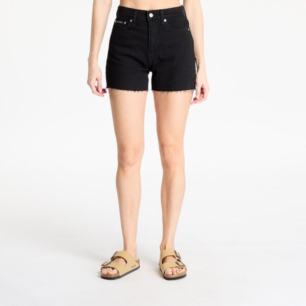 Sort Calvin Klein Jeans Mom Short Denim Black 25-alacsony-ár