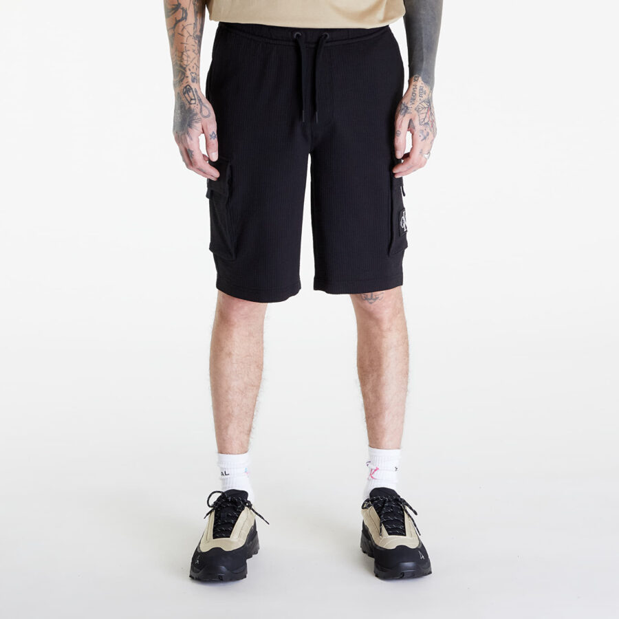 Sort Calvin Klein Jeans Texture Hwk Shorts Black S-alacsony-ár