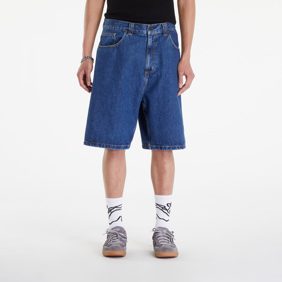 Sort Carhartt WIP Brandon Short Blue Stone Washed XS-alacsony-ár