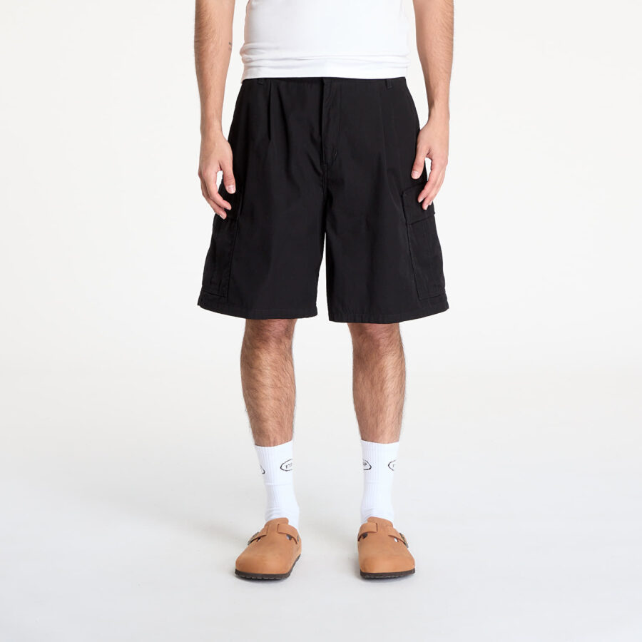 Sort Carhartt WIP Cole Cargo Short Black Rinsed 26-alacsony-ár