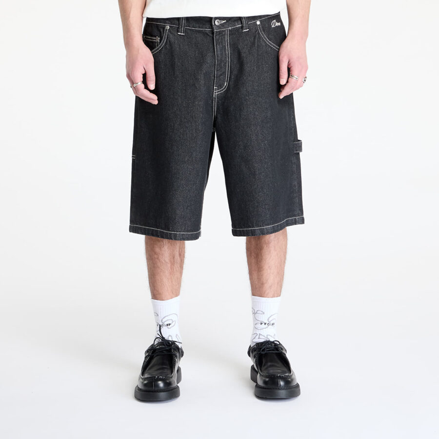 Sort DIME Classic Denim Shorts Black Washed 34-alacsony-ár