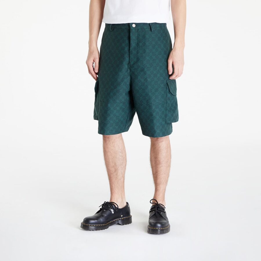 Sort Daily Paper Benji Monogram Cargo Shorts Pine Green XS-alacsony-ár