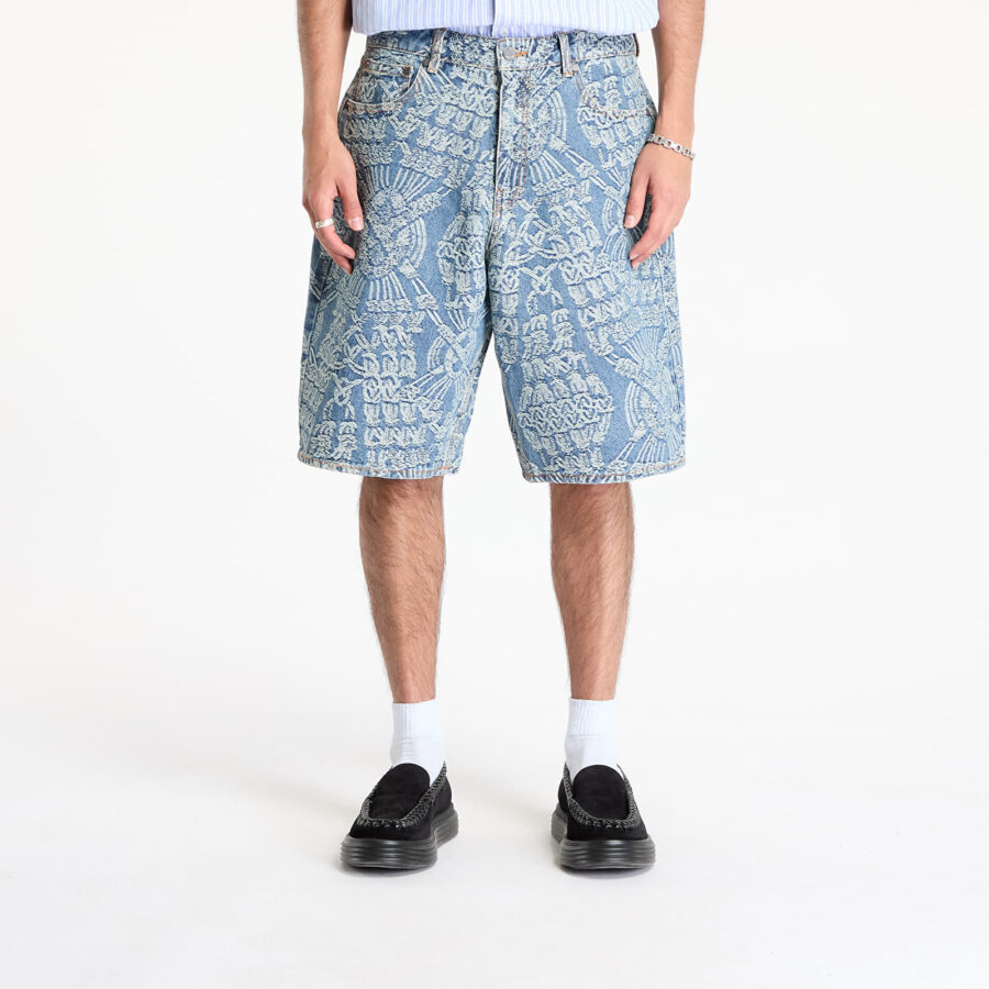 Sort Daily Paper Macrame Denim Shorts Mid Blue XL-alacsony-ár