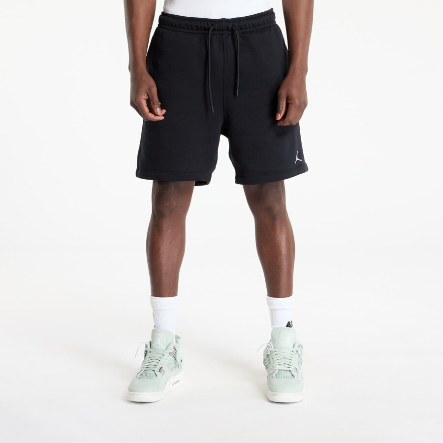 Sort Jordan Brooklyn Fleece Men's Shorts Black/ White L-alacsony-ár