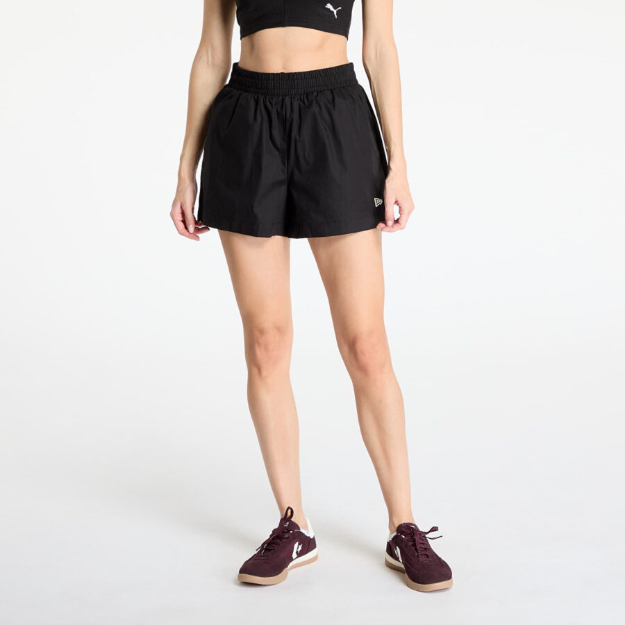Sort New Era Womens Cotton Black Shorts Black L-alacsony-ár