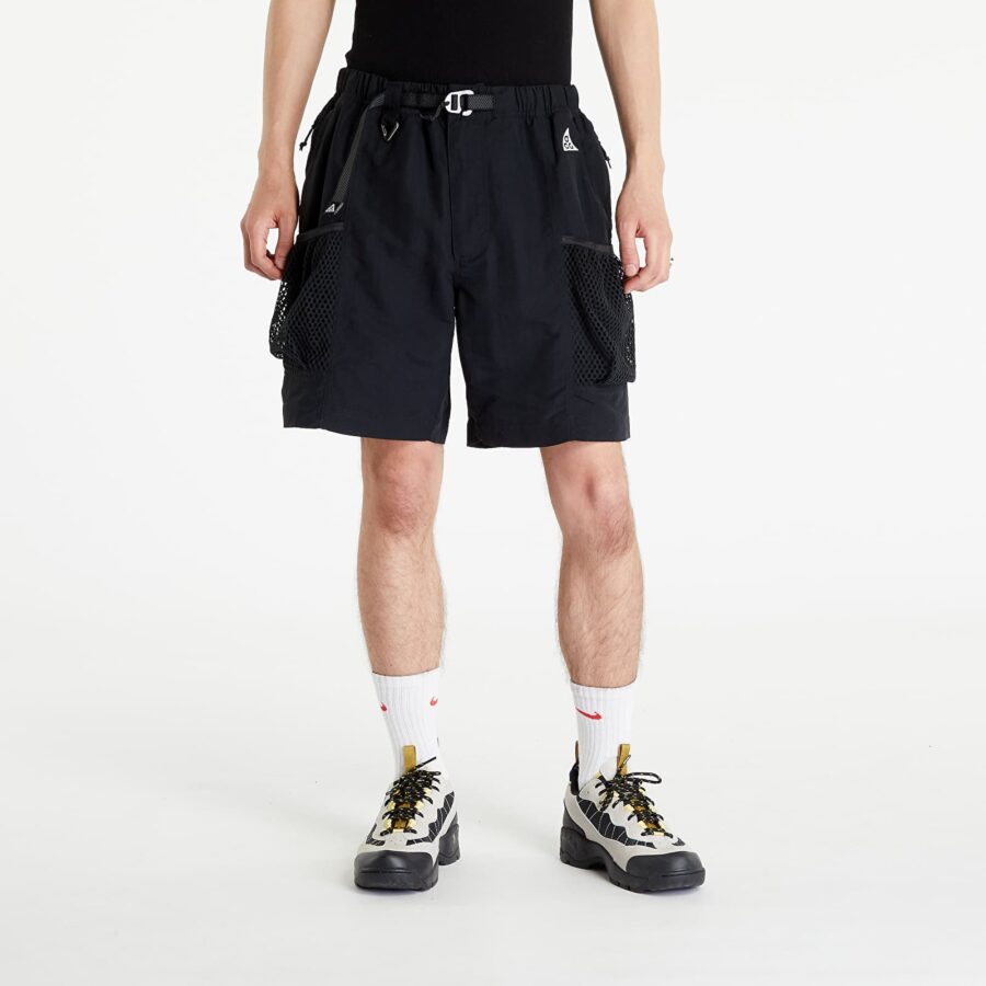 Sort Nike ACG Snowgrass Men's Cargo Shorts Black/ Anthracite/ Summit White L-alacsony-ár