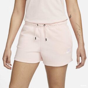 Sort Nike NSW Essential Fleece High-Rise Shorts French Terry Atmosphere/ White L-alacsony-ár