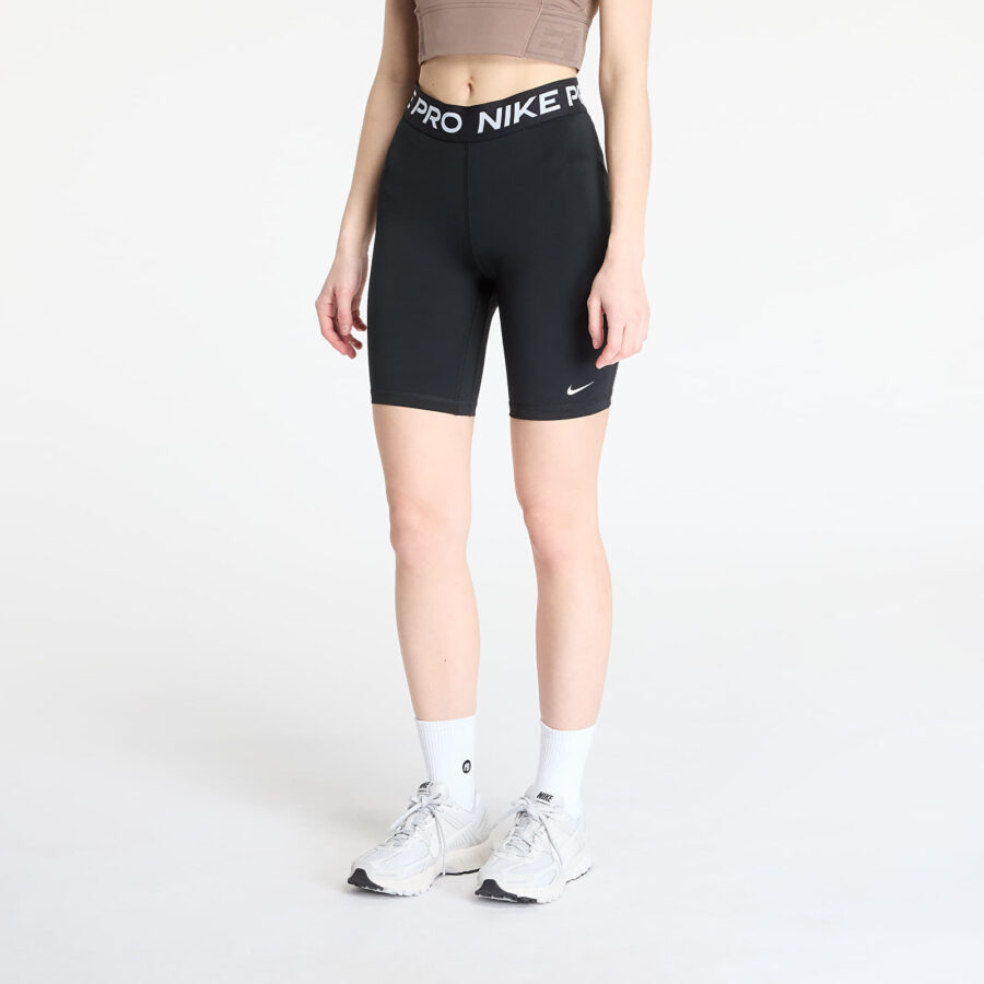 Sort Nike Pro 365 Women's 8" Shorts Black/ White XS-alacsony-ár