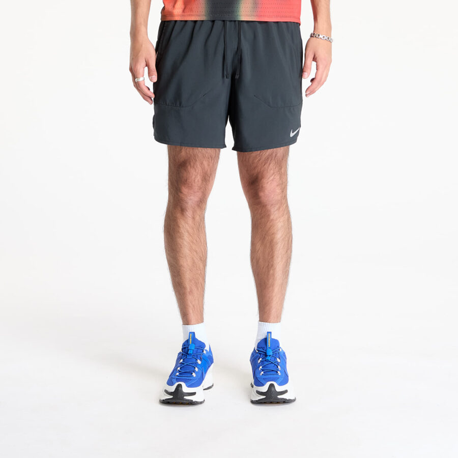 Sort Nike Stride Men's Dri-FIT 7" Brief-Lined Running Shorts Black/ Black/ Reflective Silv M-alacsony-ár