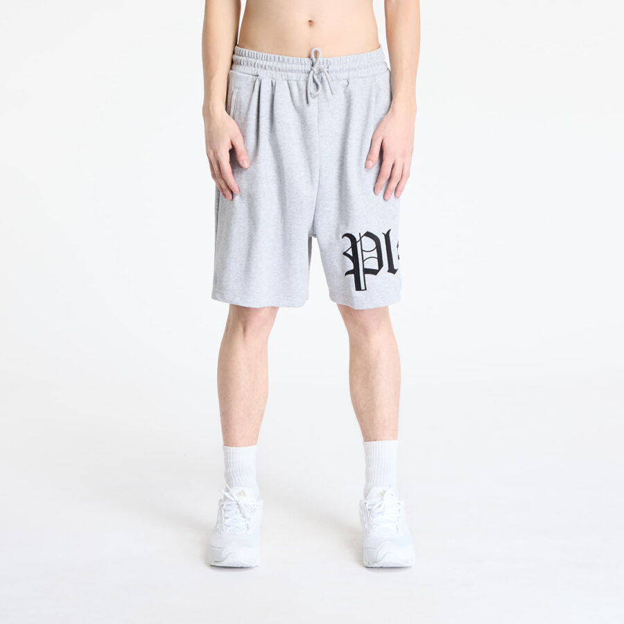 Sort PLEASURES Oe Wide Shorts Grey Mélange S-alacsony-ár
