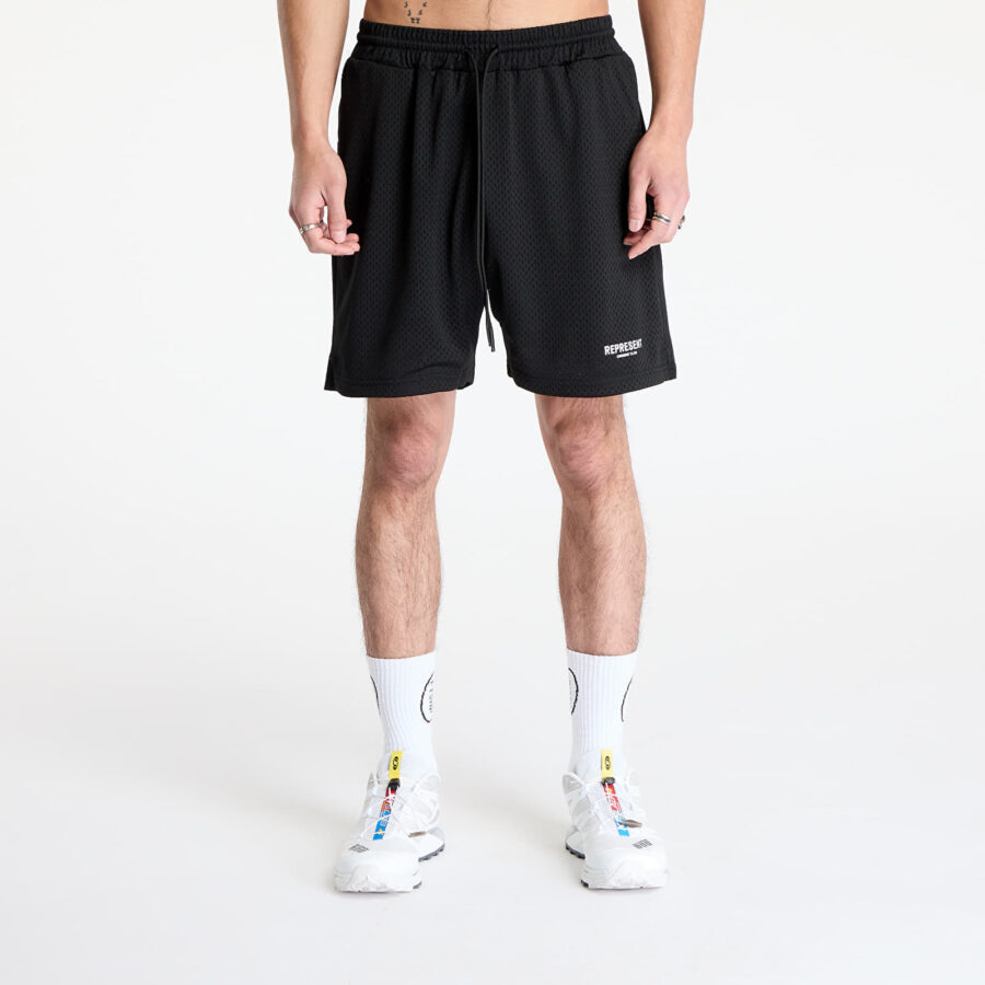 Sort REPRESENT Represent Owners Club Mesh Shorts Black XXL-alacsony-ár