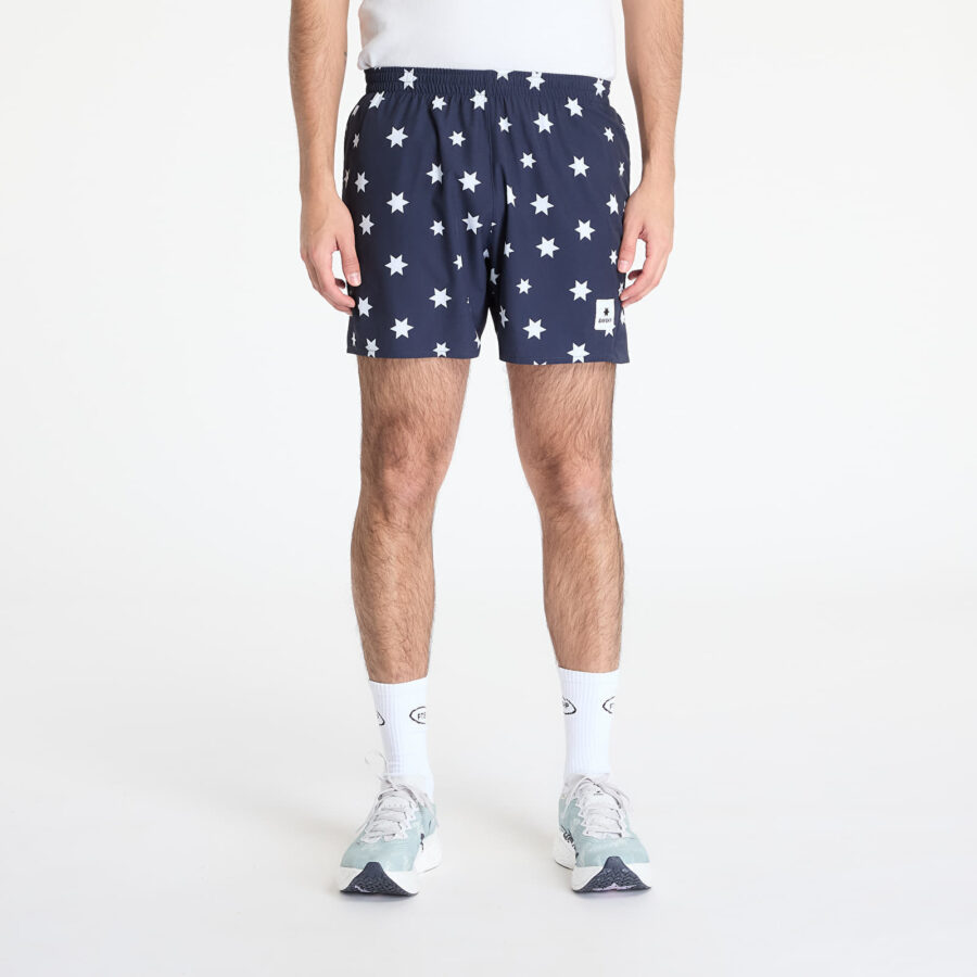 Sort SAYSKY Star Pace Shorts 5'' Blue/ White Aop S-alacsony-ár