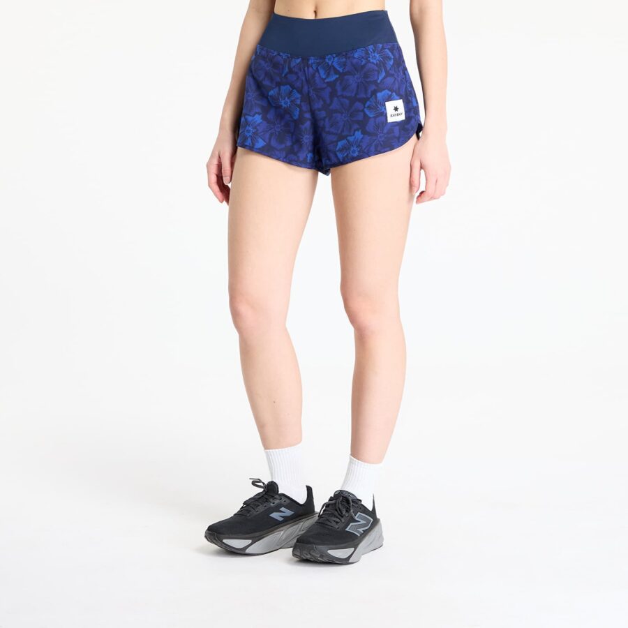 Sort SAYSKY W Flower Pace Shorts 3" Blue AOP XS-alacsony-ár