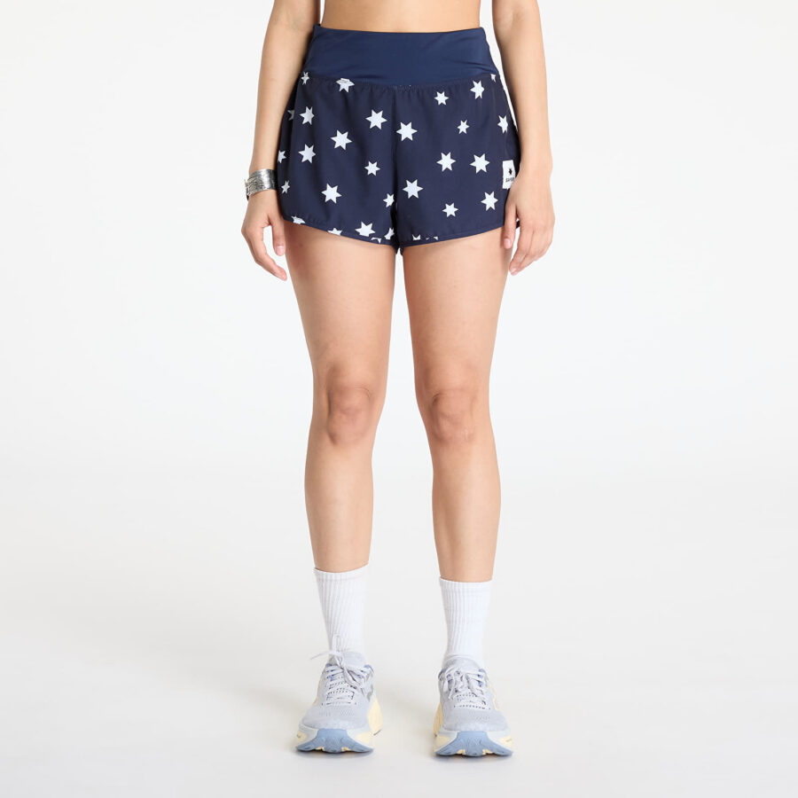 Sort SAYSKY W Star Pace Shorts 3" Blue/ White Aop L-alacsony-ár