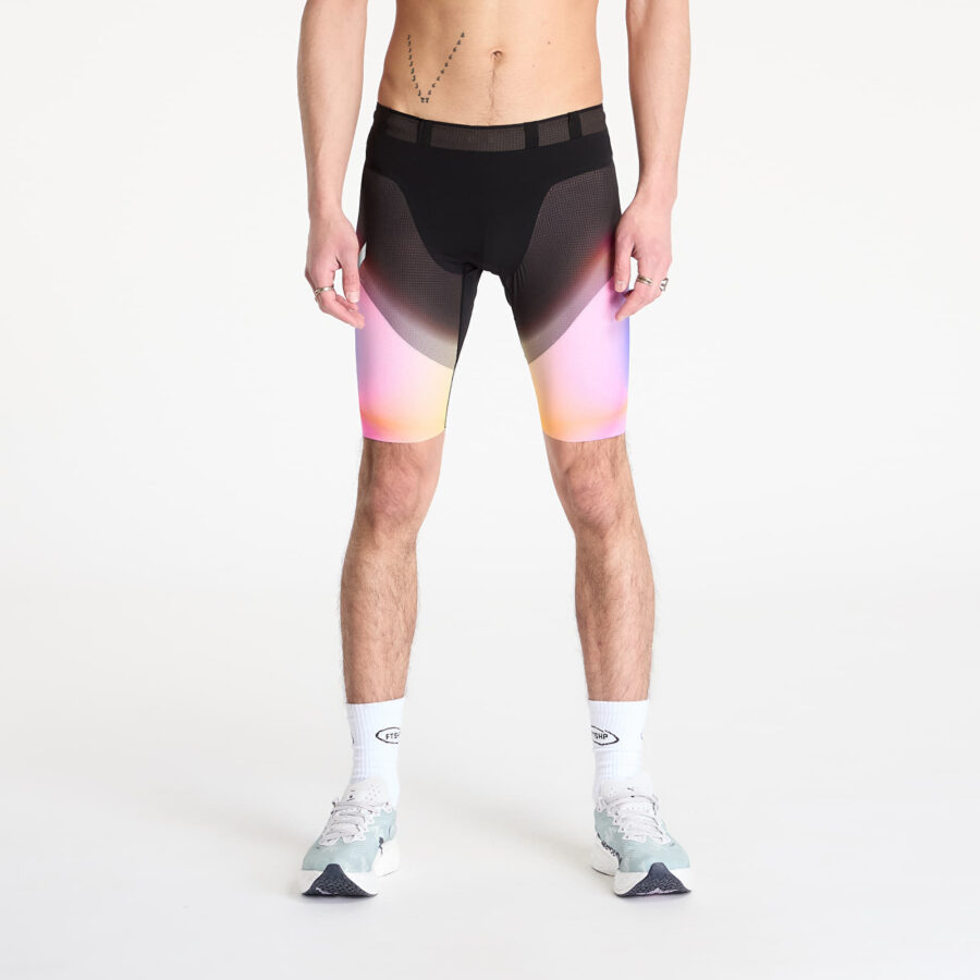 Sort SOAR Running Men's Marathon Speed Shorts Black/Summer Rainbow M-alacsony-ár