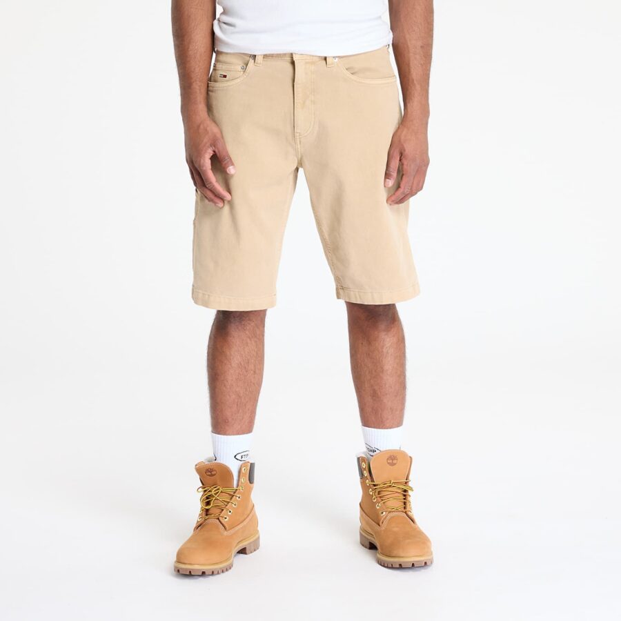 Sort Tommy Jeans Jaimie Canvas Car Shorts Beige 30-alacsony-ár