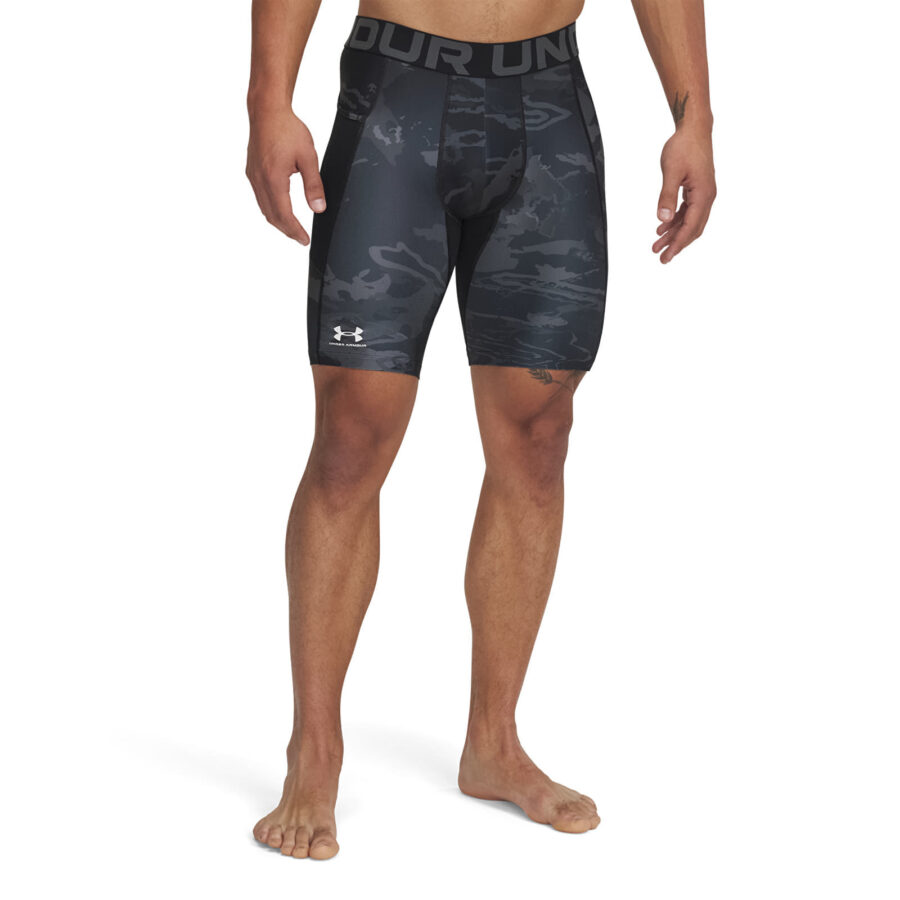 Sort Under Armour HG Armour Printed Lg Sts Black/ White S-alacsony-ár