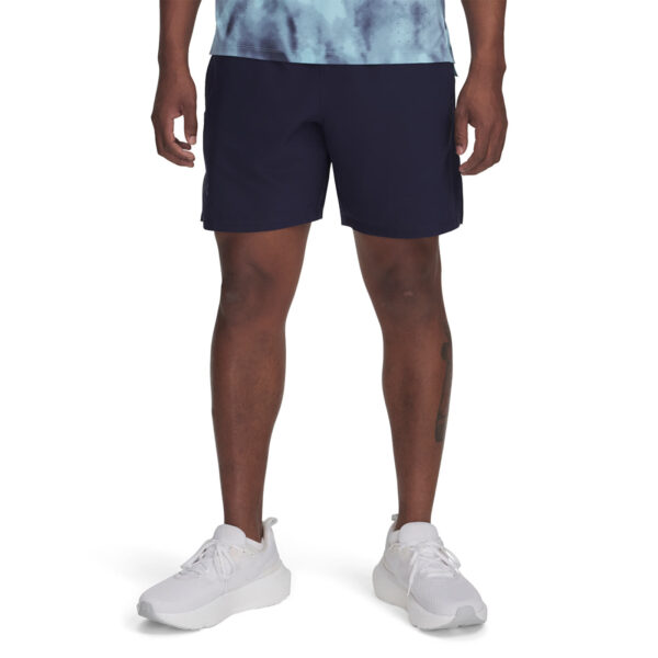 Sort Under Armour LAUNCH PRO 2n1 7'' SHORTS Midnight Navy/ Stream/ Reflective S-alacsony-ár
