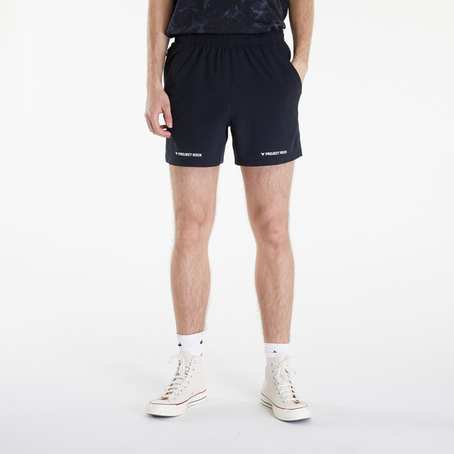 Sort Under Armour Project Rock Ultimate 5" Training Short Black/ White S-alacsony-ár