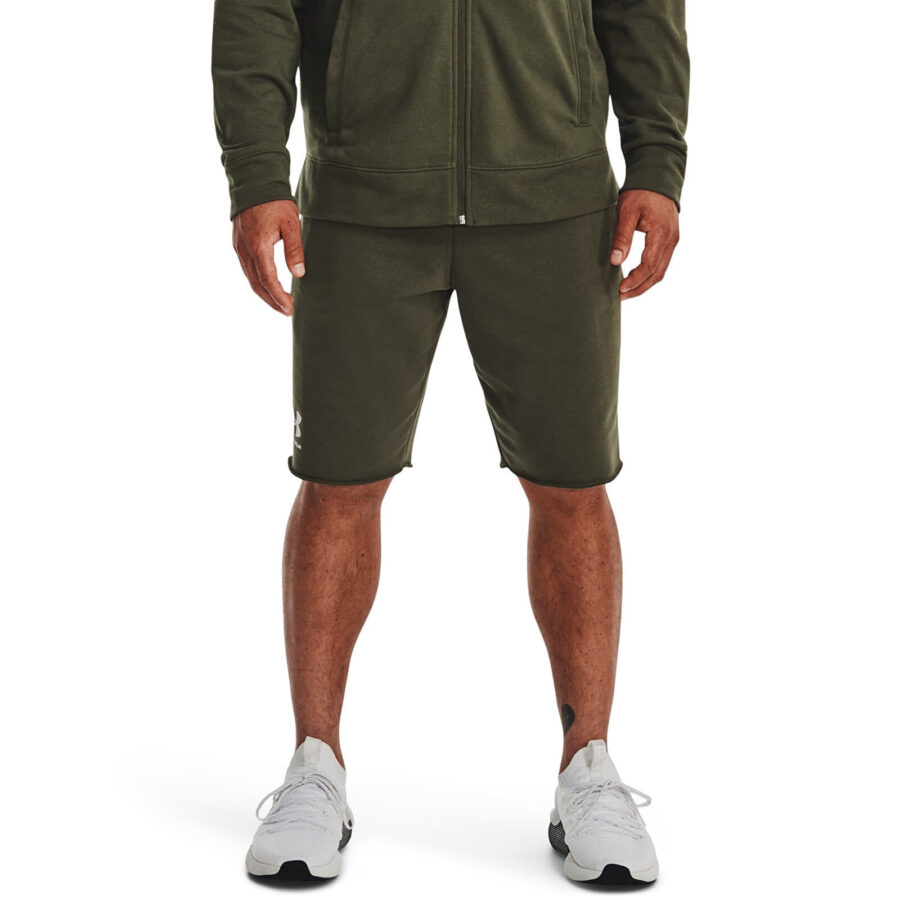 Sort Under Armour RIVAL TERRY SHORT Green M-alacsony-ár