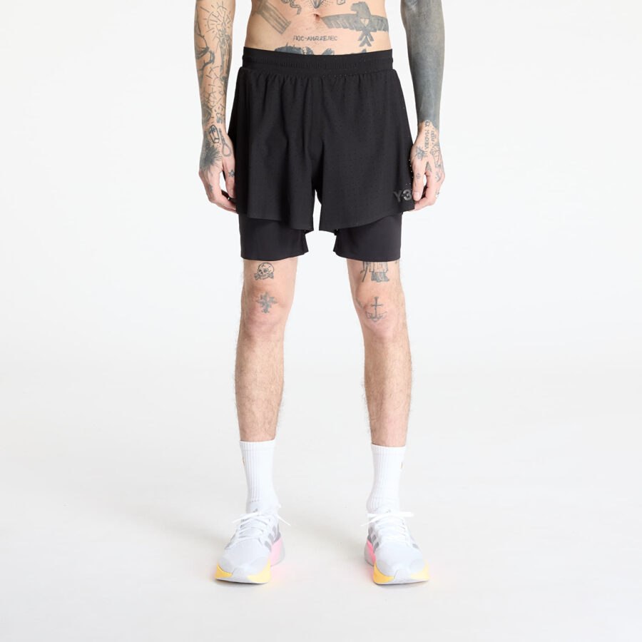 Sort Y-3 Running Shorts + Tights Black XL-alacsony-ár