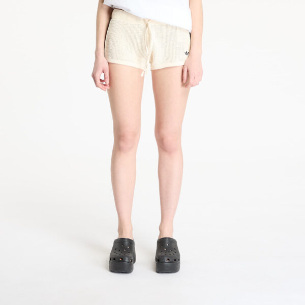 Sort adidas Originals Premium Crochet Sprinter Shorts White/ Wonder White M-alacsony-ár