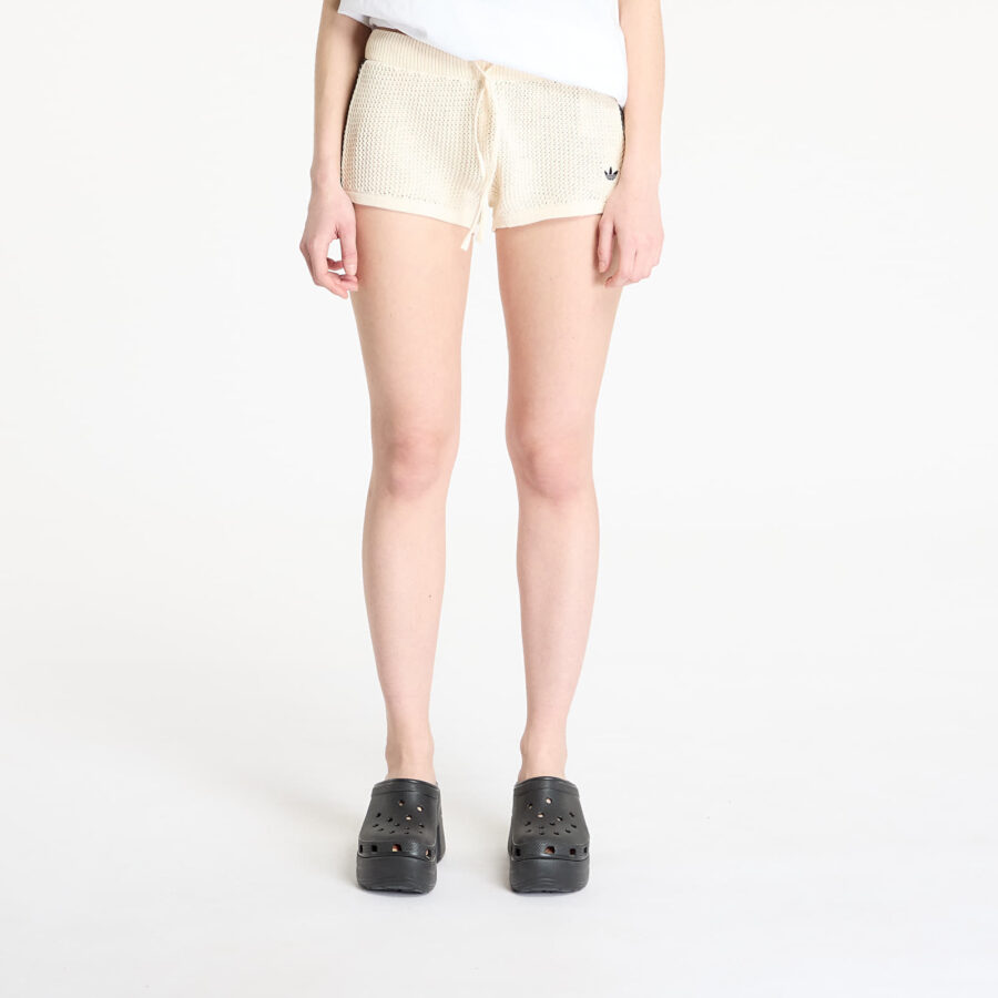 Sort adidas Originals Premium Crochet Sprinter Shorts White/ Wonder White M-alacsony-ár