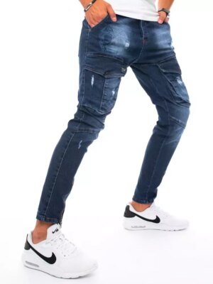 Sötétkék férfi famer jogger Dstreet