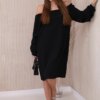 Spanish dress with decorative sleeves black