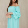 Spanish dress with frills on the mint sleeve