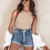 Spodenki damskie jeansowe EASY BREEZE niebieskie Dstreet