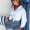 Spodenki jeansowe damskie DENIM DREAMS niebieskie Dstreet