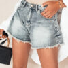 Spodenki jeansowe damskie JEANSGLOW niebieskie Dstreet