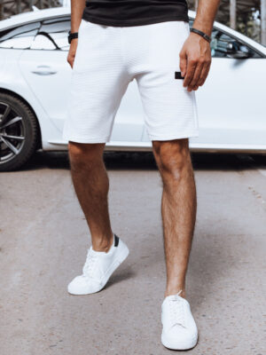 Spodenki męskie dresowe białe Dstreet Spodenki męskie dresowe białe Dstreet