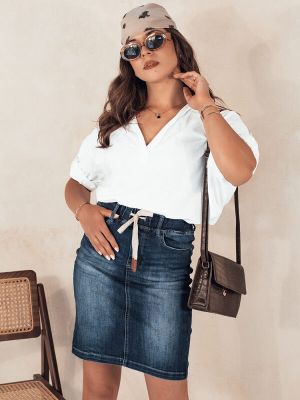 Spódnica jeansowa DENIMFIT niebieska Dstreet