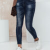 Spodnie damskie BLUEDEN z paskiem jeansowe Dstreet