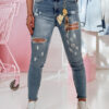 Spodnie damskie jeansowe skinny JEANZI Dstreet