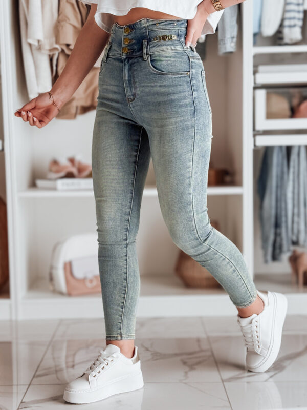 Spodnie damskie jeansowe skinny STOLINE niebieskie Dstreet