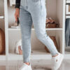 Spodnie damskie jeansowe slim fit SPARKLI niebieskie Dstreet